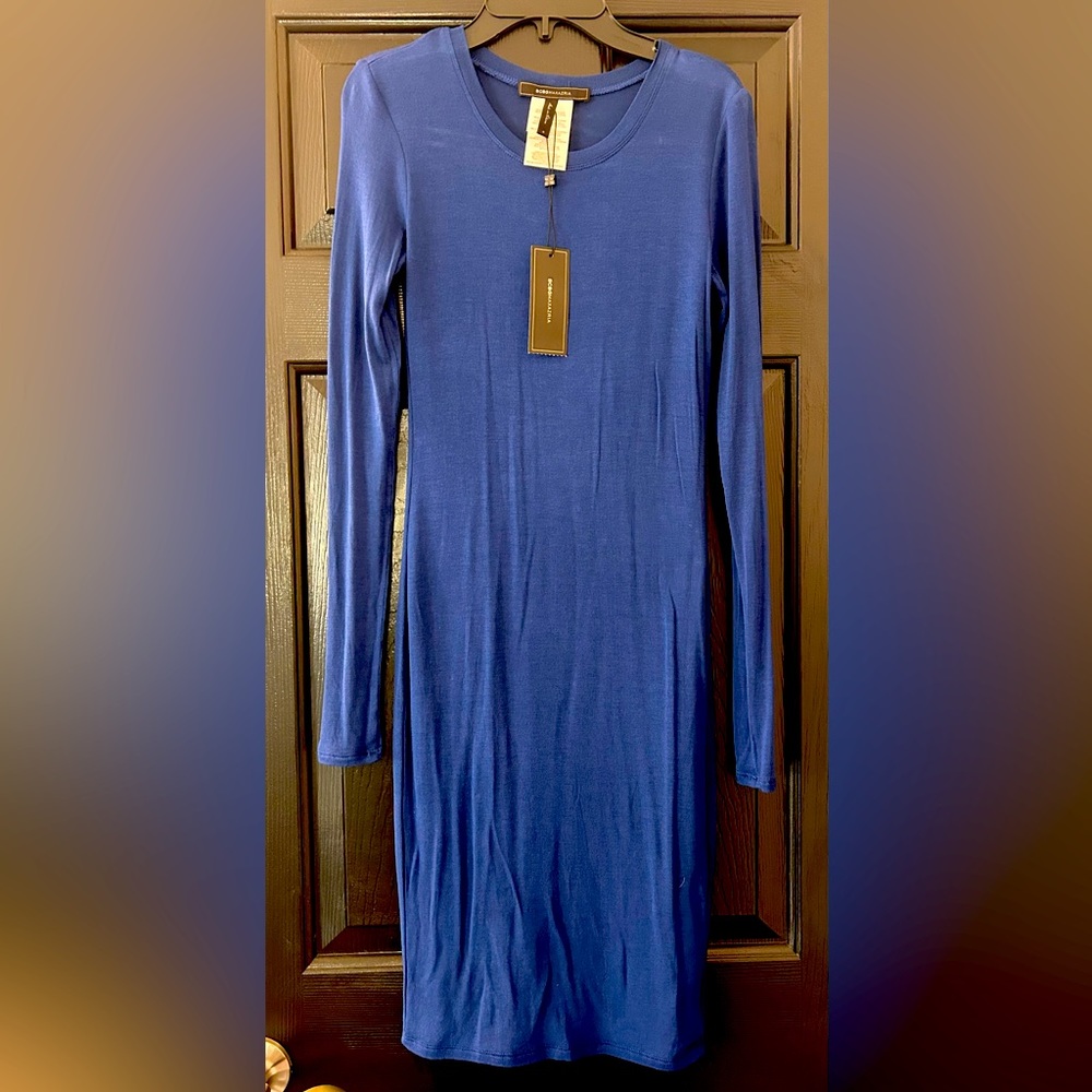 BCBG MAXAZRIA women’s royal blue long sleeved dress, size smal